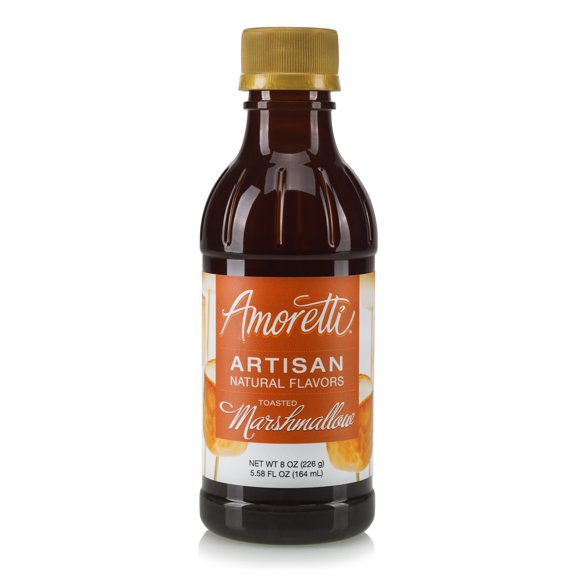 Amoretti - Natural Toasted Marshmallow Artisan Flavor Paste 8 oz - Use In Pastry, Savory, Brewing & Ice Cream Applications, Preservative Free, No Artificial Sweeteners, Highly Concentrated