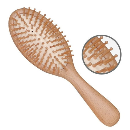 Natural Wooden Massage Comb Hair Scalp Health Care Paddle Hairbrush
