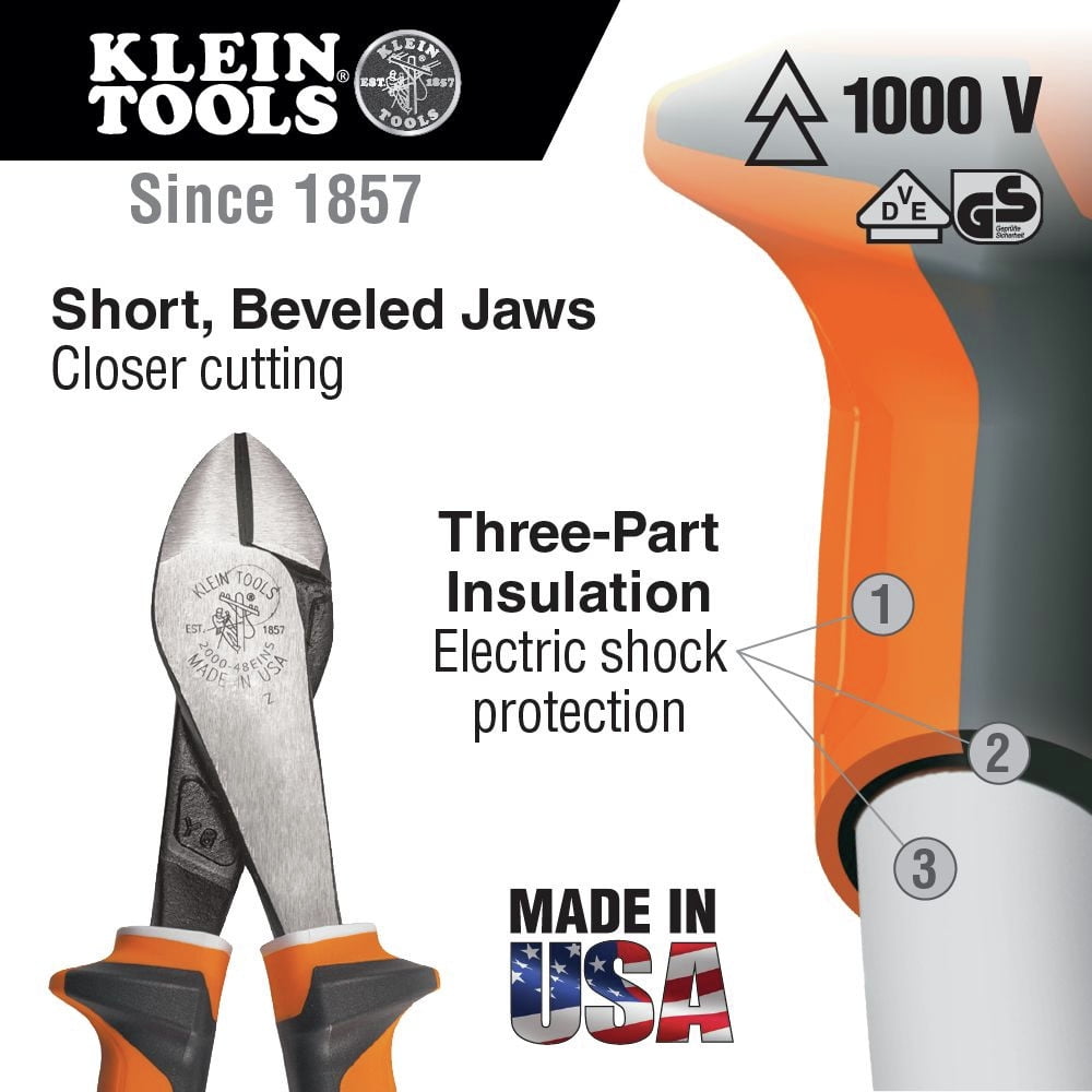 Klein Tools Diagonal Cutting Pliers Slim Handle