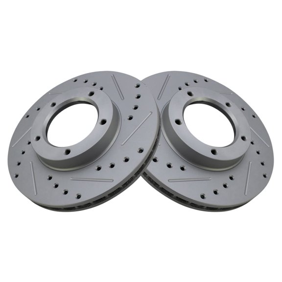 TRQ Front Performance Brake Rotors Set Premium G-Coated Fits Select 1988-1995 Toyota Pickup