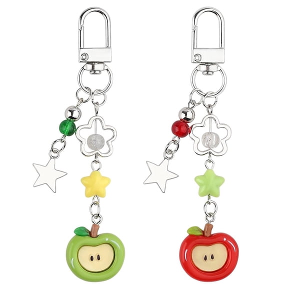 2pcs Fruit Key Chains Women Cute Keychains Stylish Key Chain Phone Charm Bag Charms Womens Keychain Accessories