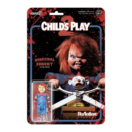 UPC: 0840049824300 | Child s Play 2 Homicidal Chucky (Blood Splatter) 3.75 ReAction Figure