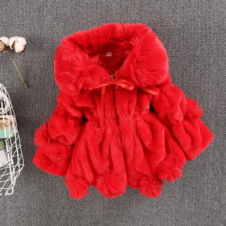

aoksee toddler jacket Clearance Kids Baby Girls Winter Solid Cartoon Faux Wool Sweater Jacket Plus Velvet Thickening Coat Cloak Jacket Thick Warm Outerwear Clothes Coats gift for kid Winter