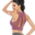thumbnail image 3 of URMAGIC Push-up Mesh Sports Bras for Women-Front/Back Cutout Sexy Workout Yoga Crop Top, 3 of 9