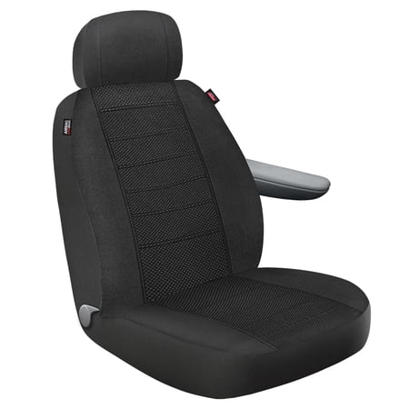 GENUINE DICKIES 3 PIECE ARLINGTON CLOTH TRUCK SEAT COVERS BLACK, 806442NWDI