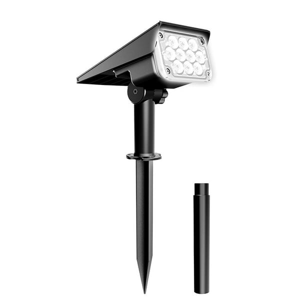 Paquete de 1 luz solar para exterior, 10 LED, color RGB, resistente al agua IP65, para caminos, jardín y patio.