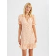 thumbnail image 3 of Floral V Neck Ruffled Short Sleeve Mini Dress, 3 of 5