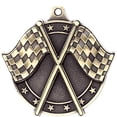 thumbnail image 2 of Crossed Flags Medals, 2" Gold Diecast Crossed Flags Medal Award 100 Pack, 2 of 2