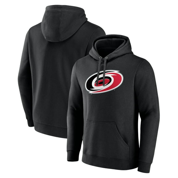 Men's Black Carolina Hurricanes Primary Team Logo Pullover Hoodie