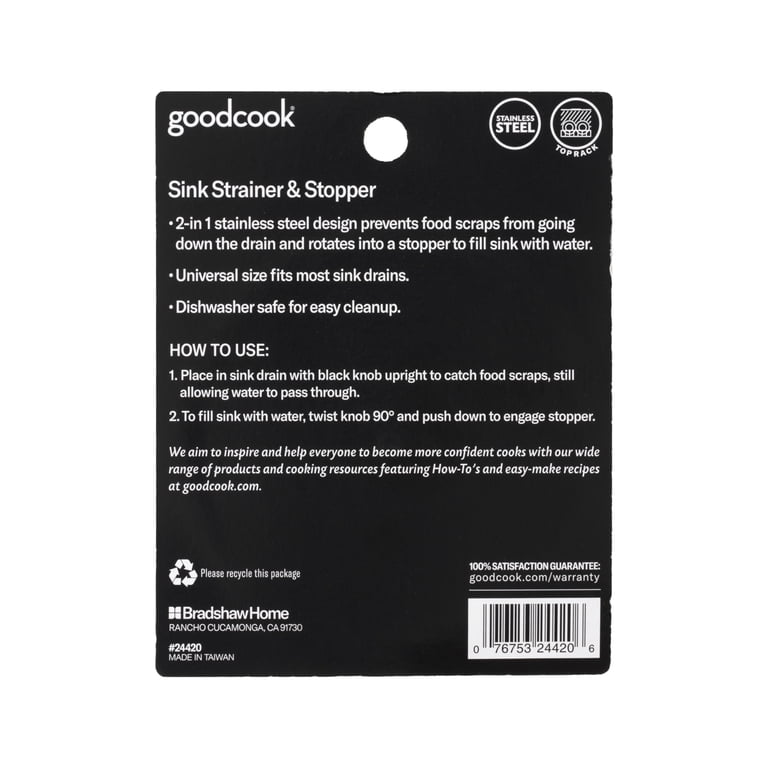 GoodCook Universal Sink Strainer with Drain Plug photo 4