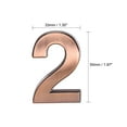 thumbnail image 4 of Uxcell 1.97" ABS Brushed Self Adhesive House Number 2 Bronze Tone 2 Pack, 4 of 7
