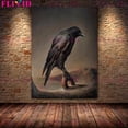 thumbnail image 1 of Impresión de lienzo de serpiente y Granada blanca, águila, búho, Cuervo, Cabra, arte de pared Vintage, decoración de póster de Arte de criatura mágica oscura gótica, 1 of 4