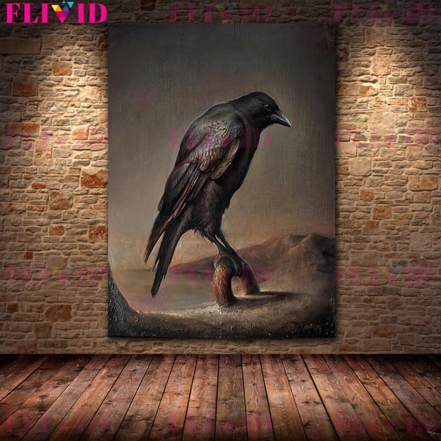 Impresión de lienzo de serpiente y Granada blanca, águila, búho, Cuervo, Cabra, arte de pared Vintage, decoración de póster de Arte de criatura mágica oscura gótica