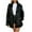 Black, variant on Lovskoo 2024 Winter Coats for Women Long Sleeve Thick Warm Lapel Faux Fur Coat Jacket Overcoat Outwear With Pockets Black