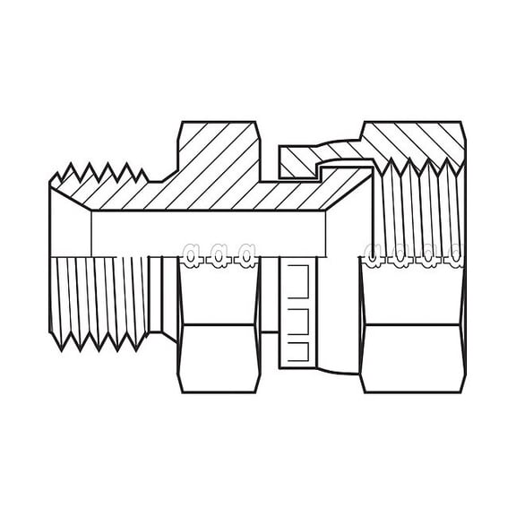Hose Adapter,1/2",BSPP,1/2",JIC 9021-0808