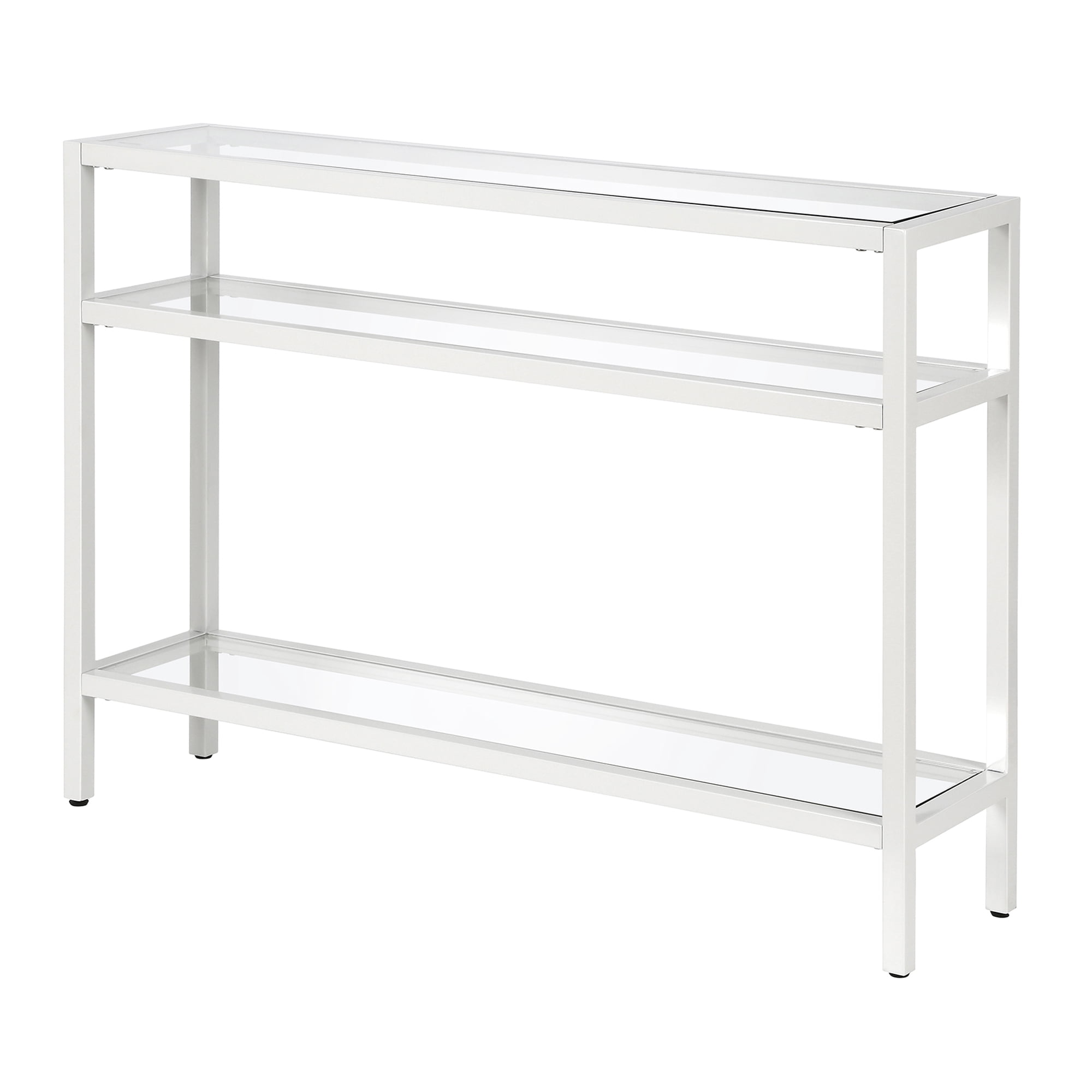 Evelyn&Zoe Sivil 42" Wide Rectangular Console Table, White