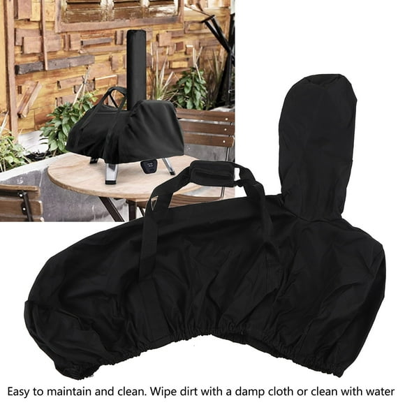Pizza Oven Cover Oxford Cloth Waterproof Dustproof Outdoor Pizza Oven Dust Cover with Handle for Ooni Karu 12 Black