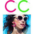 thumbnail image 4 of 4 Pares de Aretes Redondos de Neón de Acrílico Color Caramelo de los 80s para Mujer Aretes de Aro y Botón Retro Coloridos Colgantes para Accesorio de Fiesta de Baile Disfraz de los 80s, 4 of 5