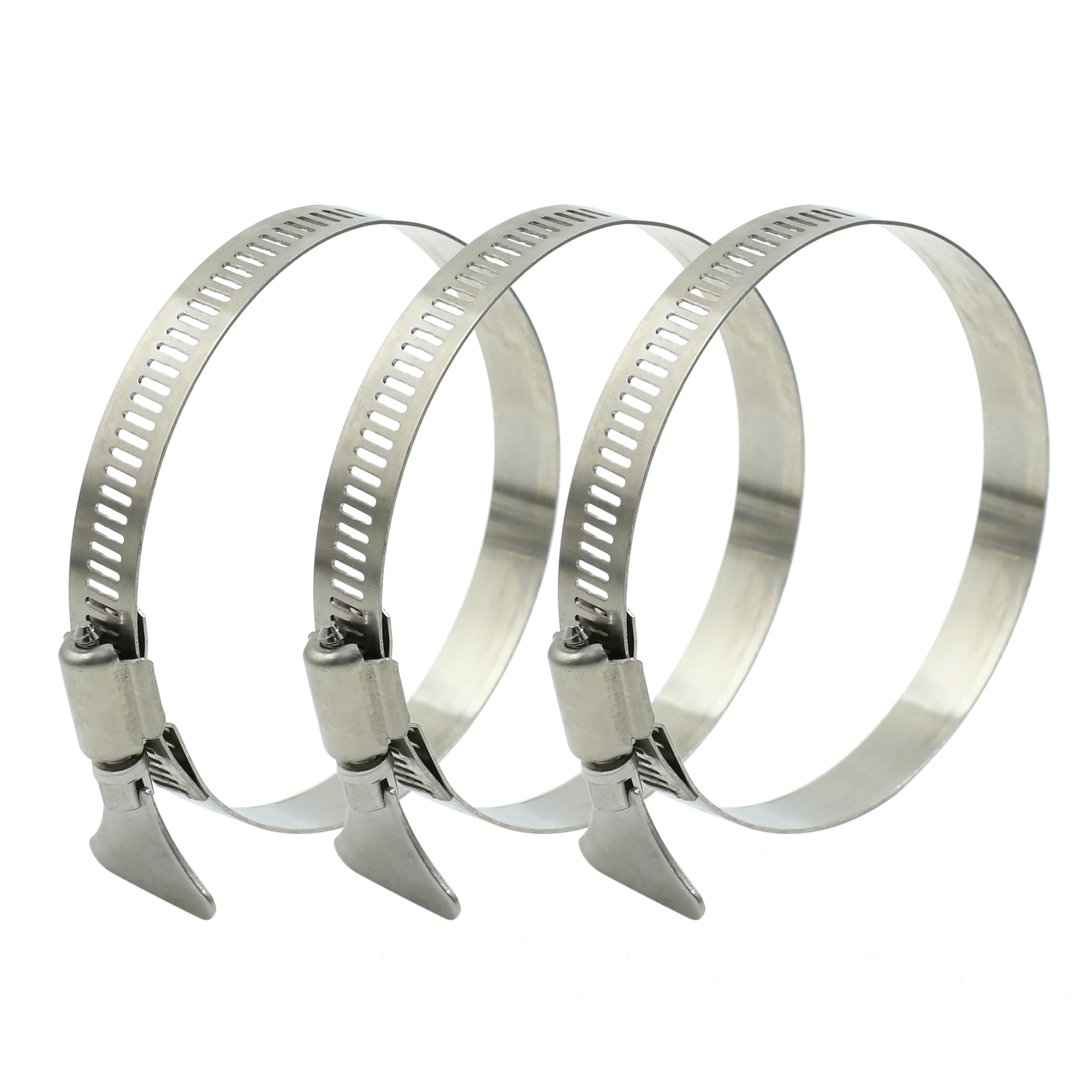 3pcs Adjustable 6589mm Range Stainless Steel Worm Gear Hose Clamps