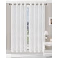 thumbnail image 2 of Superior Lattice Sheer Curtain Set of 2, 42" x 84", White, 2 of 8