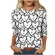 thumbnail image 4 of TaTaai Women's 3/4 Sleeve Round Neck Top, Stretch Casual Blouse, Soft Everyday Shirt, Fashion Tee for Home Office Wear Gift, 4 of 7