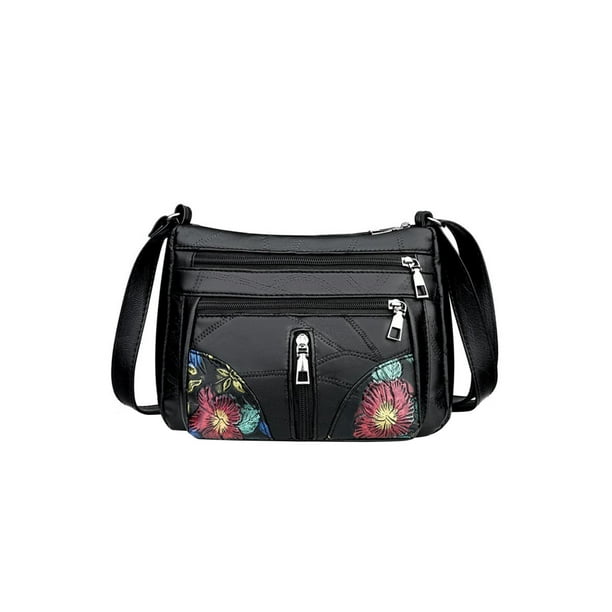Bolso Retro para Madre Mediana Edad Con Piel Oveja Que Combina Con Bandolera Un Hombro para Mujer A132 (color Aleatorio)