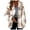 Beige, variant on Womens Fall Jacket Wool Lamb Plaid Shirts Long Sleeve Flannel Lapel Button Down Cardigan Boyfriend Shacket Lightweight Jacket
