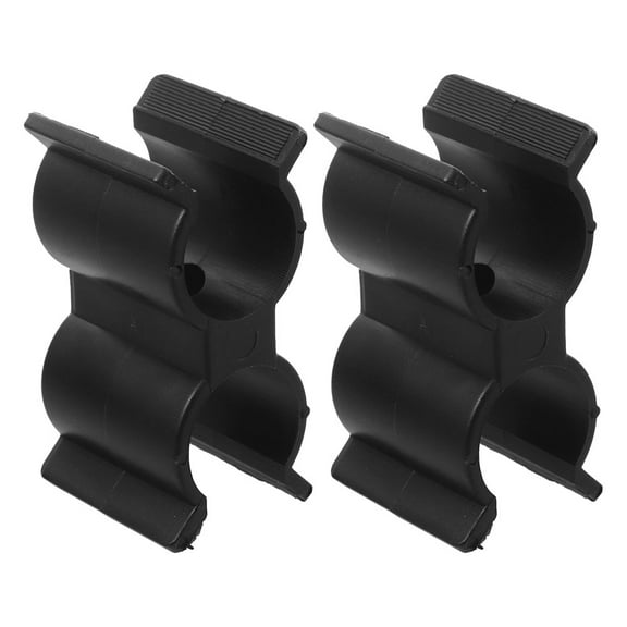 2pcs Double Pipe Clamp Double Clips Pipe Clamp Shelf Pole Connector Chain Link Fence Panel Clamps Clips Fastener Accessories