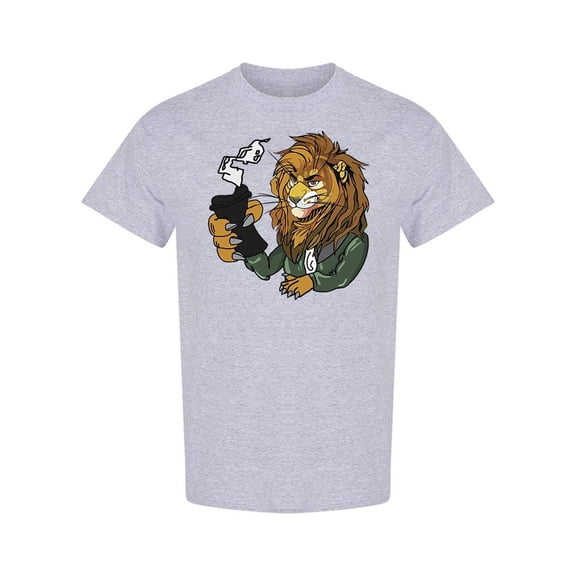 Young Serious Lion In Suit T-Shirt Men -Image by Shutterstock, Male Small