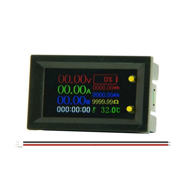 Voltímetro amperímetro de 20 A, comprobador multifunción 9 en 1, pantalla LCD IPS, medidor de voltaje, corriente, batería y electricidad