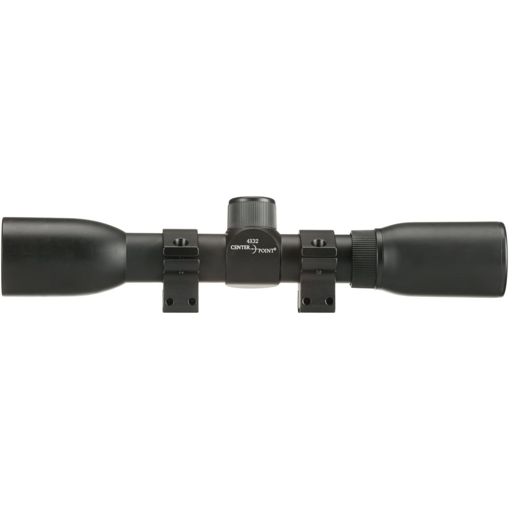 CenterPoint CP4032 Scopes 4x32mm Duplex Reticle with Lens Caps and Dovetail Rings