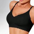 thumbnail image 6 of Byworldtasic Womens Seamless Wireless Bra Scalloped Edge No‑Show Bralette Adjustable Thin Straps Soft Everyday Bra, 6 of 9