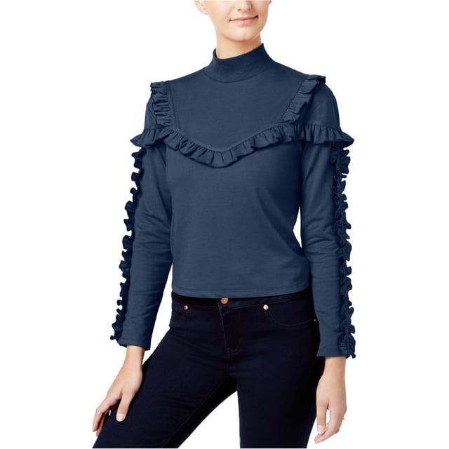 Buffalo David Bitton Womens Ripley Basic T-Shirt, Blue, X-Large