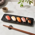 thumbnail image 5 of Japanese Style Rectangular Sushi Platter, Dishwasher Safe Serving Tray for Appetizers, Fruit Cakes and Desserts, 5 of 6