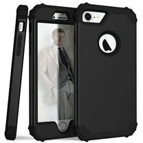 Dteck iPhone 7 Case, Dteck Heavy Dual Layer Rugged Shockproof Case Hard PC Protective Back Cover For Apple iPhone 7, Black