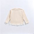 thumbnail image 5 of Abcomgle Girls Shirts Long Sleeve 7-8 Crewneck Fall Tshirts for Girls Ruffle Lace Hem Ribbed Top for Girls Loose Bow Girls Tunic Tops, 5 of 5