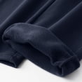 thumbnail image 7 of LMOIPLI Men's Basic Straight Casual Pants Elastic Drawstring Waist Stretch Soft Wrinkle Proof Daily Trousers with Side Pockets Navy M, 7 of 7
