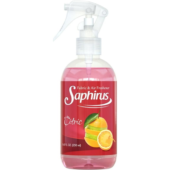 Saphirus Home Spray Air Freshener, Fragrance for Office, Car, Bathroom, Multiroom - Citric, 8.45 Fl Oz
