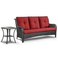thumbnail image 2 of POCASSY 75" Wide Outdoor Patio Sofa with Cushions and Side Table, 2 of 5
