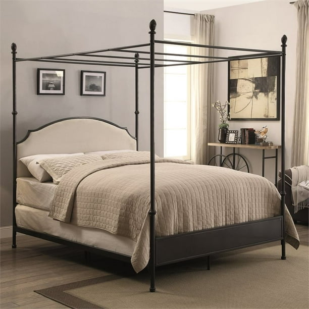 Furniture Of America Eli California King Canopy Bed In Metal Com America Eli California King Canopy Bed, Metal Canopy California King Bed