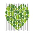 thumbnail image 2 of Waterproof Clover Shower Curtain Bathroom Decoration Polyester Curtain Bath Accessory Green 180x180cm, 2 of 5