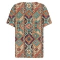 thumbnail image 4 of GEWSEY Womens Summer Tops Dressy Casual Button Notch V Neck T Shirts Short Sleeve Cotton Tee Blouse Tunic Petite Tshirt 2026 (Khaki, XL), 4 of 5