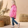 thumbnail image 5 of zuwimk Girls Windbreaker Jacket - Lightweight Wind and Water Resistant Insulated Girls Jacket with Storm Cuff Sleeves & Hood(2-3 Years,Hot Pink), 5 of 8