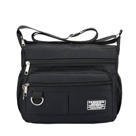 Lilixerw Crossbody Bag for Man/Woman,Fashion Shoulder Purse Handbag with Multi-Pockets,Travel Casual Backpack,Black