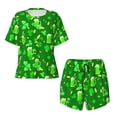 thumbnail image 4 of Kdxio St Patrick's Day2 Print Pajamas Sets for Women Short-Sleeved Pjs with Lounge Shorts Two Piece Sleepwear S-4XL, 4 of 9