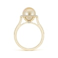 thumbnail image 2 of ANGARA Golden South Sea Cultured Pearl Halo Ring with Milgrain in 14K Yellow Gold for Women | June Birthstone, Birthday, Anniversary, Jewelry Gift for Women | Pearl Ring, 2 of 8
