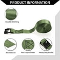 thumbnail image 4 of Unique Bargains Ratchet Tie Down Straps Adjustable 250kg 500cm/196.85" 1 Pcs Green, 4 of 7