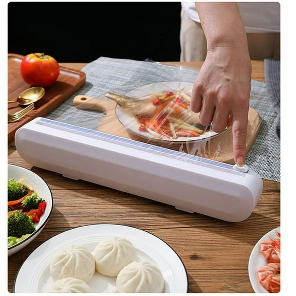 Plastic Wrap Cutter, Sliding Cutter with Suction Cup