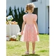 thumbnail image 4 of Oudiya Toddler Girls Tutu Tulle Dresses Party Formal Birthday Summer Puff Short Sleeve Little Girls Dress, 3-8Y, 4 of 8