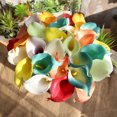 thumbnail image 4 of FloreceBien Calla Lily 10 Uds ramo de flores artificiales para boda novia ducha decoración del hogar Flor de lirios de imitación, 4 of 5